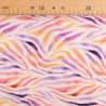 Purple and Pink Zebra-Print Viscose Poplin - Maison Klem