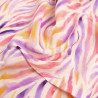 Popeline di viscosa con stampa zebrata viola e rosa - Maison Klem