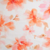 Popelina de viscosa estampada «Aquarela Corail» - Maison Klem