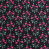 Popeline de Viscose Imprimée Anna Fuchsia Noir - Maison Klem