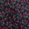 Anna Fuchsia Black Printed Viscose Poplin - Maison Klem
