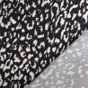 Popeline di viscosa con stampa leopardata nera - Maison Klem