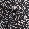 Popeline de Viscose Imprimée Léopard Noir - Maison Klem