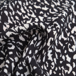 Black Leopard-Print Viscose Poplin - Maison Klem
