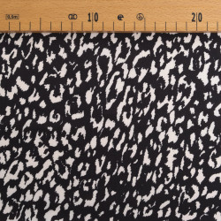 Black Leopard-Print Viscose Poplin - Maison Klem