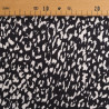 Zwarte viscose popeline met luipaardprint - Maison Klem