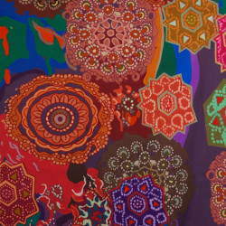 Multicolored Mandala-Printed Viscose Poplin - Maison Klem