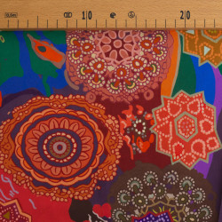 Multicolored Mandala-Printed Viscose Poplin - Maison Klem