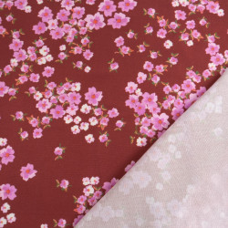 Printed Viscose Poplin in Plum-Mauve Bloom - Maison Klem