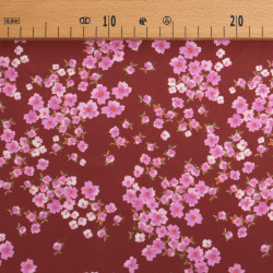 Printed Viscose Poplin in Plum-Mauve Bloom - Maison Klem
