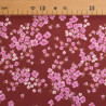 Popelín de viscosa estampado «Bloom» en color malva ciruela - Maison Klem