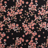 Popeline de Viscose Imprimée Bloom Rose Noir - Maison Klem
