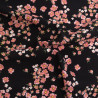 Popeline de Viscose Imprimée Bloom Rose Noir - Maison Klem