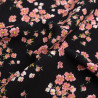 Popeline de Viscose Imprimée Bloom Rose Noir - Maison Klem