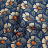 Alice Orange Indigo Printed Viscose Poplin - Maison Klem