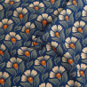 Alice Orange Indigo Printed Viscose Poplin - Maison Klem