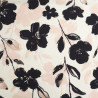 Popelina de viscosa estampada «Maria Rose» en color negro empolvado - Maison Klem
