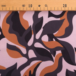 Printed Viscose Poplin in Solie Powder Pink and Terracotta - Maison Klem