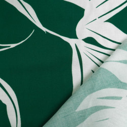 Deep Green "India" Printed Viscose Poplin - Maison Klem