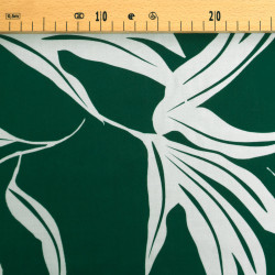 Bedrukte viscose-popeline, kleur ‘India Deep Green’ - Maison Klem