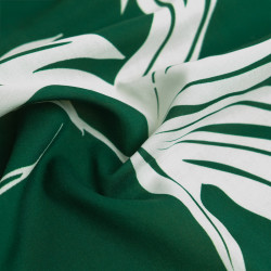 Deep Green "India" Printed Viscose Poplin - Maison Klem