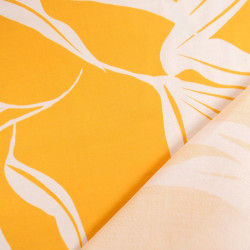 Popelín de viscosa estampado «India Safran» - Maison Klem
