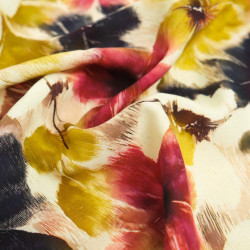 Sofia Raspberry Printed Viscose Poplin - Maison Klem