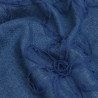 Jean met borduursel en tule, Flora, middenblauw - Maison Klem