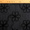 Black Flora Tulle Embroidered Jeans - Maison Klem