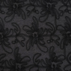 Jean Broderie Tulle Suzon Noir - Maison Klem