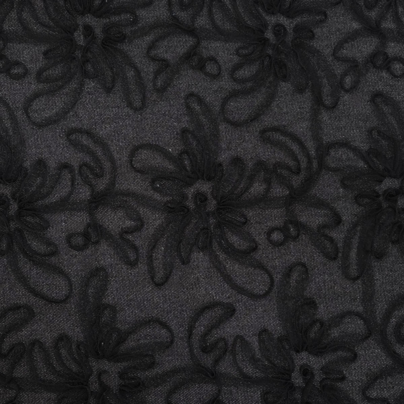 Gonna in tulle con ricami Suzon nera - Maison Klem