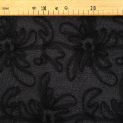 Gonna in tulle con ricami Suzon nera - Maison Klem
