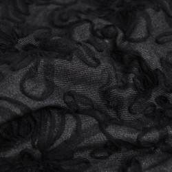 Vestido de tul con bordados «Suzon» en negro - Maison Klem