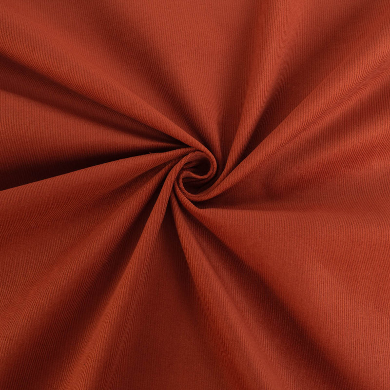 Milleraies-fluweel in terracotta - Auguste - Maison Klem