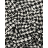 Tissu Tweed Bouclettes Pied De Poule Noir Et Blanc - Maison Klem