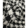 Tissu Tweed Bouclettes Pied De Poule Noir Et Blanc - Maison Klem