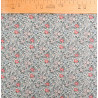 Lula Blue and Pink Printed Cotton Scarf with Khaki Background - Maison Klem