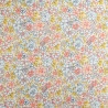 Velo in cotone stampato Lula blu e rosa su fondo kaki - Maison Klem