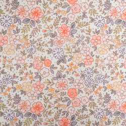 Voile de Coton Mila Camille Rose Peche Mauve - MAISON KLEM