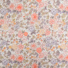 Velo de algodón estampado Lula azul y rosa sobre fondo caqui - Maison Klem