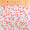 Velo de algodón estampado Lula azul y rosa sobre fondo caqui - Maison Klem