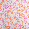 Voile de Coton Mila Flora Orange Violet - MAISON KLEM