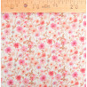 Velo in cotone stampato Lula blu e rosa su fondo kaki - Maison Klem