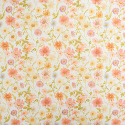 Voile de Coton Mila Fleur Vintage Peche - Maison Klem