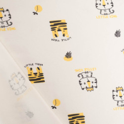 Jersey de Coton Imprimé Petit Tigre - Maison KLEM