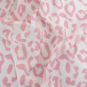 Tissu Jersey Côtelé Leopard Rose - Maison Klem