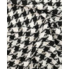 Tissu Tweed Bouclettes Pied de Poule Noir Blanc Et Or - Maison Klem