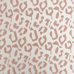 Tissu Jersey Côtelé Leopard Marron - Maison Klem