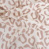 Tissu Jersey Côtelé Leopard Marron - Maison Klem