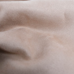 Tissu Suédine Envers Fourrure Beige